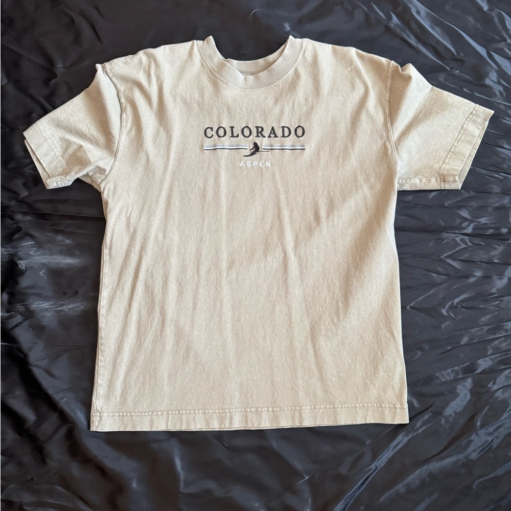 Hollister Colorado Aspen Beige Tee